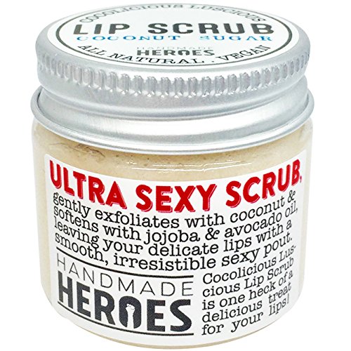 All Natural, Vegan Coconut Lip Scrub - Gentle Exfoliation, Lip Moisturizer & Conditioner, 1.23oz