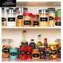Qishi 3.5”x2”Chalkboard Labels 80pcs Reusable Pantry Stickers for Labeling Jars, Mason Jar, Glass Canisters, Parties, Craft Rooms, Weddings, Waterproof Labels for Organize Home, Kitchen + Office.
