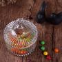 ComSaf Glass Covered Storage Jar Candy Dish Box (Diameter 5.3 Inch)