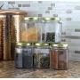 6-Ounce Hexagon Glass Jars (12-Pack); Empty Hex Jars w/Gold Lids for Party Favors, Jams, Samples & More