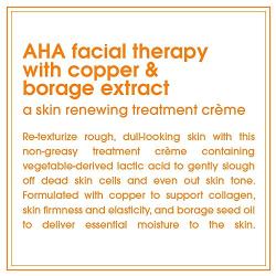LATHER AHA Facial Therapy with Copper & Borage Extract 1 oz - powerful, restorative face cream to help reduce the signs of aging