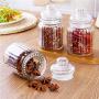 3 Pcs Kitchen Grain Storage Glass Bottle Sealed Cans Seasoning Jar Seasoning bottle With Lid