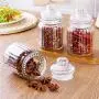 3 Pcs Kitchen Grain Storage Glass Bottle Sealed Cans Seasoning Jar Seasoning bottle With Lid