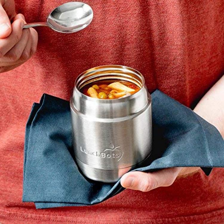 LunchBots Thermal 8 oz Triple Insulated Food Container - Hot 6 Hours or  Cold 12 Hours - Leak