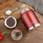 ONEISALL Stainless Steel Food Jar - 24oz Kids and Adults Lunch Thermos with Folding Spoon - Baby Food Storage Container Flask (Red)