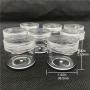 20gram/20ml Round Clear Empty Container Jars with Clear Screw Lids Bulk for Lotions, Lip Balm, Makeup Samples - BPA Free (24 Pack, Clear)