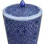 Food Jars & Crocks Rice Storage Bucket Kitchen Large Capacity Ceramic Rice Cylinder Chinese Straight Storage Tank Moisture-proof Insect-proof Handmade Green Blue (Color : Blue, Size : 27x47cm)