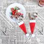12Pcs Weihnachten Dekoratives Essbesteck Set mit Weihnachtsmüttersortierspindel