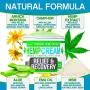 Crème Instant à la Cannabe - Fabriqué aux États-Unis - Soulage les Muscles, les Pieds, les Épaules, les Articulations et le Dos - Gel d'Huile de Chanvre Naturel avec MSM - Glucosamine - Arnica - Curcuma - 4oz
