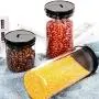 Glass Sealed Jars, Kitchen Household Grain Storage Tanks, Storage Spices/Flower Tea/Oatmeal/Coffee Beans