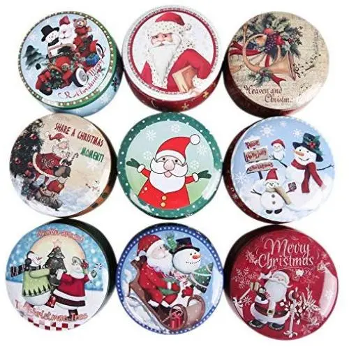 März Weihnachten Schmuckkästchen Eisen-Dose Süßigkeiten Geschenk Aufbewahrungsbox Zuckerglas (Größe: Süßigkeiten-Dose)