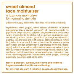 LATHER Sweet Almond Face Moisturizer 1.8 oz - luxurious hydrating daily face moisturizer for dry or mature skin