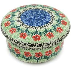 Polish Pottery Jar with Lid 5-inch Maraschino made by Ceramika Artystyczna