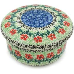 Polish Pottery Jar with Lid 5-inch Maraschino made by Ceramika Artystyczna