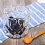 YL LY Glass Candy Jar Sugar Bowl Creative Decoration Snacks Jar Storage Jar Living Room Coffee Table Decoration Crystal Degaussing Bowl
