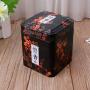Milue 50g Mini Metal Tea Caddy Sugar Candy Coins Holder Container Jar Tin Souvenir (Black)