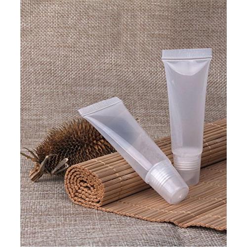 Wowlife 8ml Mini Clear Empty Lip Gloss Balm Container Soft Tubes Makeup Box (20 Pcs)