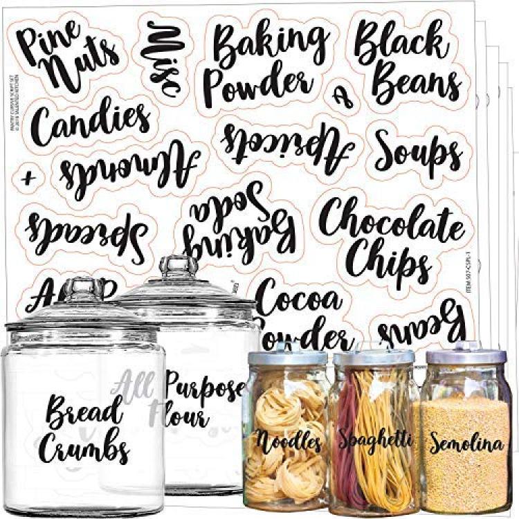 Talented Kitchen 2 Spice Drawer Organizer with Jars and Labels Set