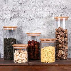 Glass Sealed Jars, Kitchen Household Grain Containers, Storage Spices/Oatmeal/Beans/Spaghetti