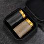 Portable Tea Cans Ceramic Sealed Small Tea Jars Travel Portable Creative Storage Mini Box With Handle Packaging,Black