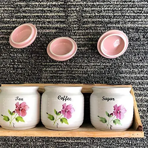 Cwg 3 Set of Ceramics Airtight Canisters Spice Jar Moisture Proof Storage Containers Tank Tea Coffee Sealed Jar SL Cwg 3 Set of Ceramics Airtight Canisters Spice Jar Moisture Proof Storage Containers Tank Tea Coffee Sealed Jar SL