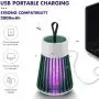 Elektrische Mückenbekämpfungslampe, Tragbare LED-Lampe, Mückenfalle für Zuhause, Schlafzimmer, Outdoor, Camping (Grün)
