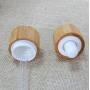 3pcs Glass Dropper Empty Refillable Vial Sample Bottle with Bamboo Cap Essential Oil Perfume Aromatherapy Storage Container Pot With White Rubber Cap (Brown) (10ML)