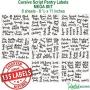 Talented Kitchen 135 Cursive Pantry Labels ? 135 Main Ingredients ? Food Pantry Label Sticker. Water Resistant Food Jar Labels. Jar Decals Pantry Organization Storage (Set of 135? Main Cursive Pantry)