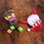 NUOBESTY 5pcs Christmas Candy Jar Food Storage Container Clear Plastic Candy Jar Gift Bottle Holder Xmas Decor Party Decor Container Gift