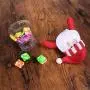 NUOBESTY 5 Stück Weihnachts Süßigkeitenglas Essensbehälter Klare Kunststoff Süßigkeitenglas Weihnachtsgeschenkanhanger Weihnachtsdeko Partydeko Behälter Geschenk