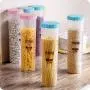 HOMELUNY Set of 4 Küchen-Aufbewahrungsgläser, Lebensmittel-Dichtgläser, Klare Kunststoff-Aufbewahrungsbox, Müsligeschachtel, Aufbewahrungsgläser für Süßigkeiten, Kekse, Reis, Zucker, Mehl, Snacks, Feuchtigkeitsschutz & Frischhaltung