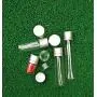 10 Stück 20ml 0.7OZ Klare Glasflasche mit Silberverschluss und Innenstopfen – Feststoffpulver, Pillen, Tabletten, Lagerbehälter, kleine Dose, tragbar, wiederbefüllbar für Reisen und den täglichen Gebrauch