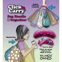 Click & Carry: Black Grocery Bag Carrier with Soft Gel Grip Handle, 2 Pack