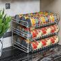 Smart Design Premium 3 Tier Can Rack Organizer w/Adjustable Shelves - Steel Metal Frame - Cans, Jars, Cooking Ingredients Organization - Kitchen (14.5 x 10.25 Inch) [White]