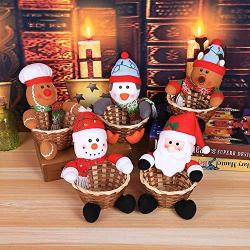 m?kvfa Christmas Toys Fruit Candy Basket Kids Best Gifts Christmas Tabletop Decoration Childrens Candy Basket for Christmas Festival Holiday New Year Party Favors (Snowman)