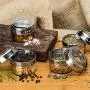 Bouteilles de Spices Magnétiques Nellam – Organisateur de Rangement de Cuisine, Étagère de Panier, Boîtes Hermétiques en Inox pour Empiler sur le Frigo (Set de 24 PCS - Or)