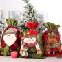 BLagenertJ Christmas Storage Pouch Candy Food Bag Box Cute Santa Snowman Elk Pattern Drawstring Gift Candy Bag Snowman