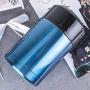 Meich Large Thermos Vacuum Insulated Food Jar for Cooking 35 oz, 100% Stainless Steel Interior Leak Proof Soup Jar & Food Storage Container, BM02 Blue