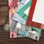 JUSTDOLIFE 9er Papierschnitte Rahmen Kreatives DIY Hängefoto-Rahmen mit Klammern und Schnur