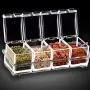 JINBEST Clear Seasoning Rack Spice Box Storage Container Condiment Spice Pots Jars JINBEST Clear Seasoning Rack Spice Box Storage Container Condiment Spice Pots Jars