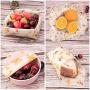 Reusable Beeswax Food Storage Wraps 4 Pack, Eco Friendly Wax Wraps for Food, Healthy Alternative to Saran Wrap - 1 Large, 2 Medium, 1 Small
