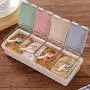 4 Grids Separable Transparent Kitchen Sugar Spice Salt Jar Seasoning Storage Box 4 Grids Separable Transparent Kitchen Sugar Spice Salt Jar Seasoning Storage Box zbtrade