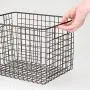 mDesign Farmhouse Decor Metal Wire Food Storage Organizer, Bin Basket with Handles for Kitchen Cabinets, Pantry, Bathroom, Laundry Room, Closets, Garage, 12" x 9" x 8" - 8 Pack - Bronze mDesign Farmhouse Decor Metal Wire Food Storage Organizer, Bin Basket with Handles for Kitchen Cabinets, Pantry, Bathroom, Laundry Room, Closets, Garage, 12" x 9" x 8" - 8 Pack - Bronze