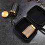 Portable Tea Cans Ceramic Sealed Small Tea Jars Travel Portable Creative Storage Mini Box With Handle Packaging,Black