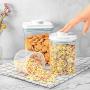 lesgos Cereal Storage Containers, BPA-Free Airtight Food Storage Canisters, Kitchen Dry Food Dispenser with Seal Lid for Snacks Sugar Nuts Coffee Beans Pet Food