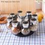 Box Cereal - 8pcs Rotary Spice Jar Set Glass Seasoning Box Salt Jar Spices And Pepper Shakers Household Kitchen Storage Supplies Combination