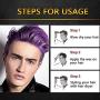 MOFAJANG Hair Coloring Wax, Disposable Instant Matte Hairstyle Mud Cream Hair Pomades for Men Women to Cosplay Nightclub Masquerade Transformation, Purple