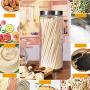 Glass Sealed Jars, Kitchen Household Grain Containers, Storage Spices/Oatmeal/Beans/Pasta