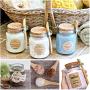 HugeDE 100ml Glass Bottles with Cork and Spoon Soy Sauce Jars Pot Powder Storage Containers