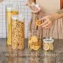 Bouteilles en verre ZENS avec couvercles, étanches, 1,95 L, contenants pour pâtes, ensembles de 2 pour cuisine, idéale pour les pâtes. Bouteilles en verre ZENS avec couvercles, étanches, 1,95 L, contenants pour pâtes, ensembles de 2 pour cuisine, idéale pour les pâtes.